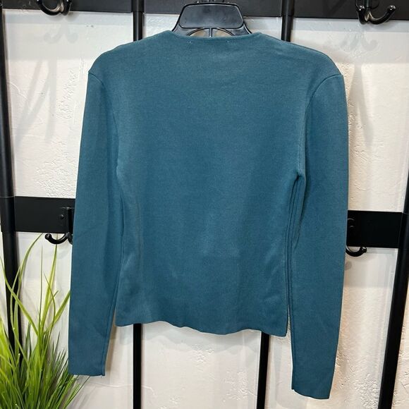 Zara ribbed teal sweater size medium - Picture 4 of 13